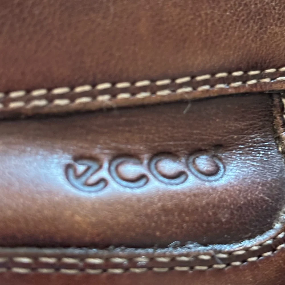 Ecco Moc 2Classic Leather Mens Driving Loafers slip on Size 47 12-12.5‎ …